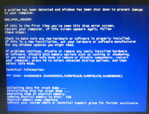 شرح حل مشكلة الشاشة الزرقاء في Windows 7 الصفحة العربية